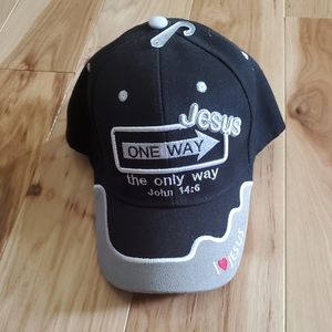 Jesus one way hat. Black, One size fits most